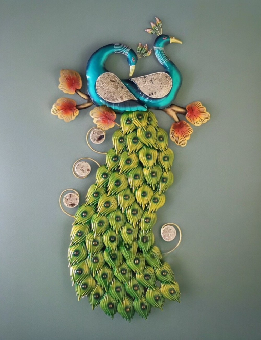 Peacock 001 LED Metal Wall Decor 27*52 inches