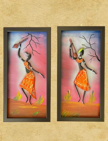 Musical Bliss 3D Wall Mural Painting Set of 2