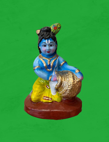 Makhan Krishna Small Clay Single Golu Bommai 5"