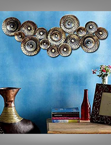 Metallic Colour Circles Metal Wall Decor 48*24 inches