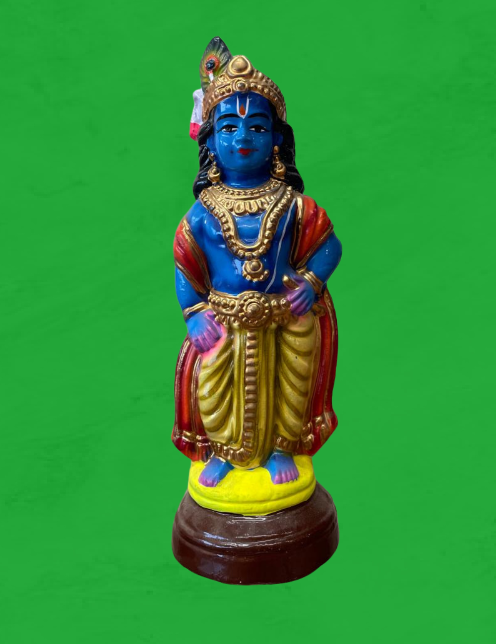 Standing Krishna Clay Single Golu Bommai 9"