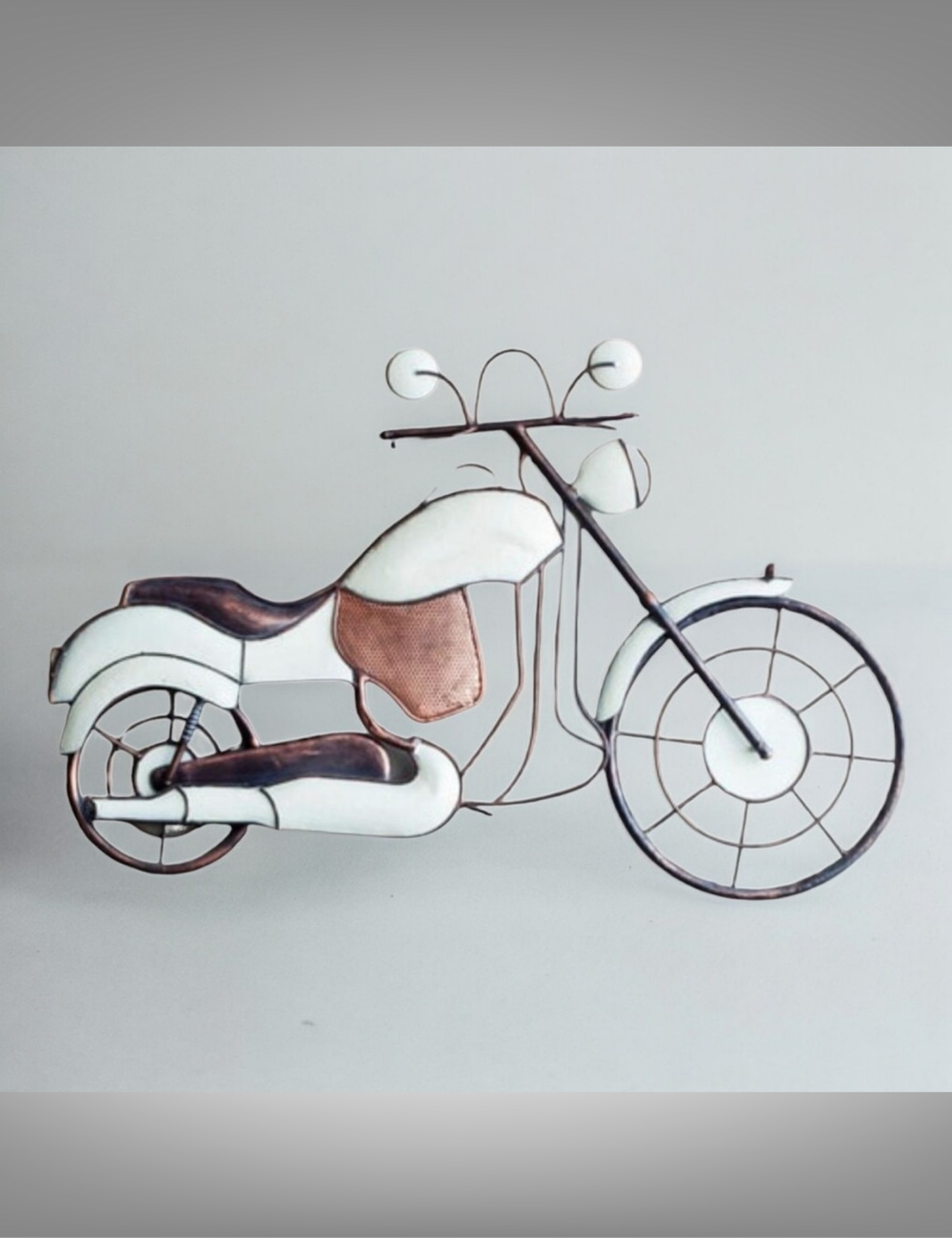 White Bike Metal Wall Decor 49*35 inches