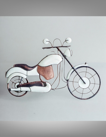 White Bike Metal Wall Decor 49*35 inches