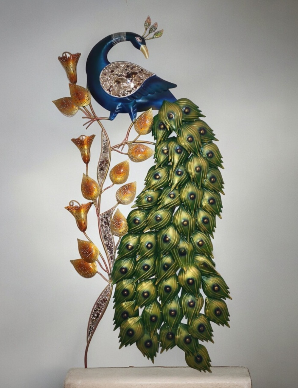 Peacock 002 Metal Wall Decor 4 feet