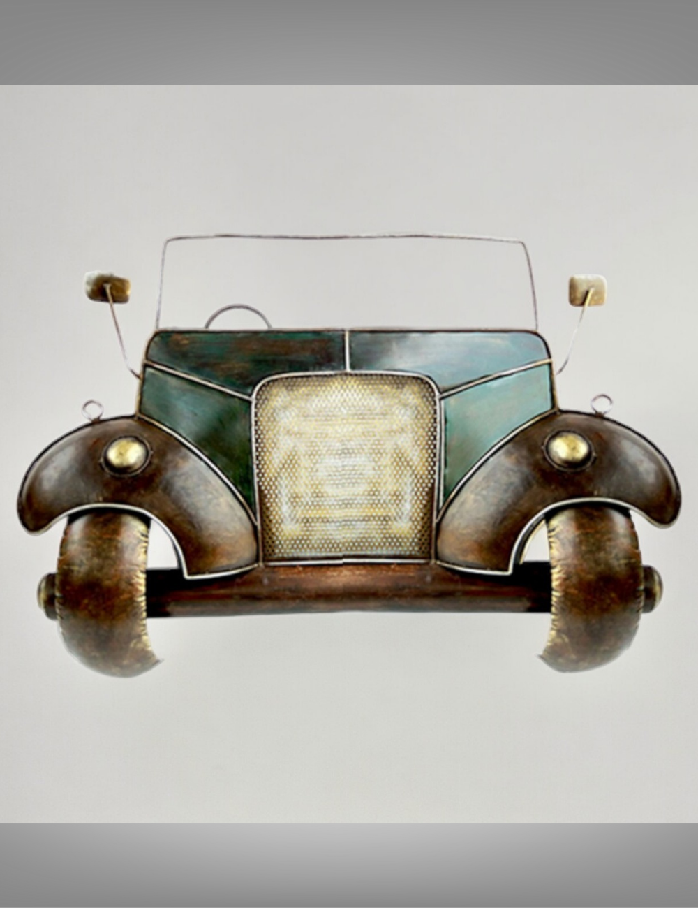 Blue and Brown Car Metal Wall Decor 42*36 inches