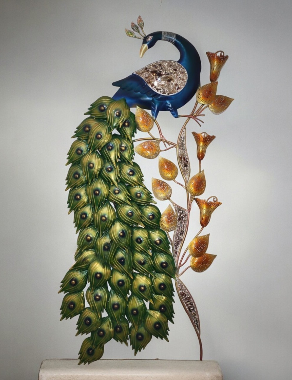 Peacock 003 Metal Wall Decor 4 feet