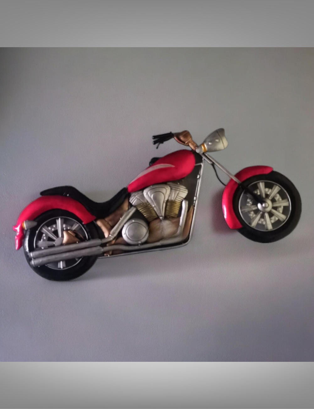 Red Bike LED Metal Wall Decor 52*24 inches
