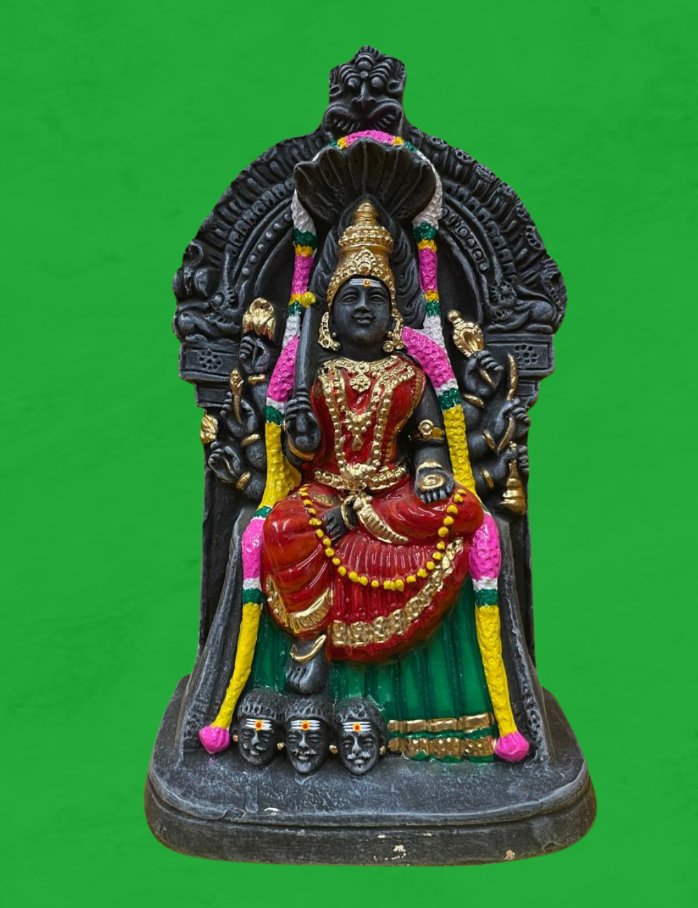 Karumari Amman Clay Single Golu Bommai 11"