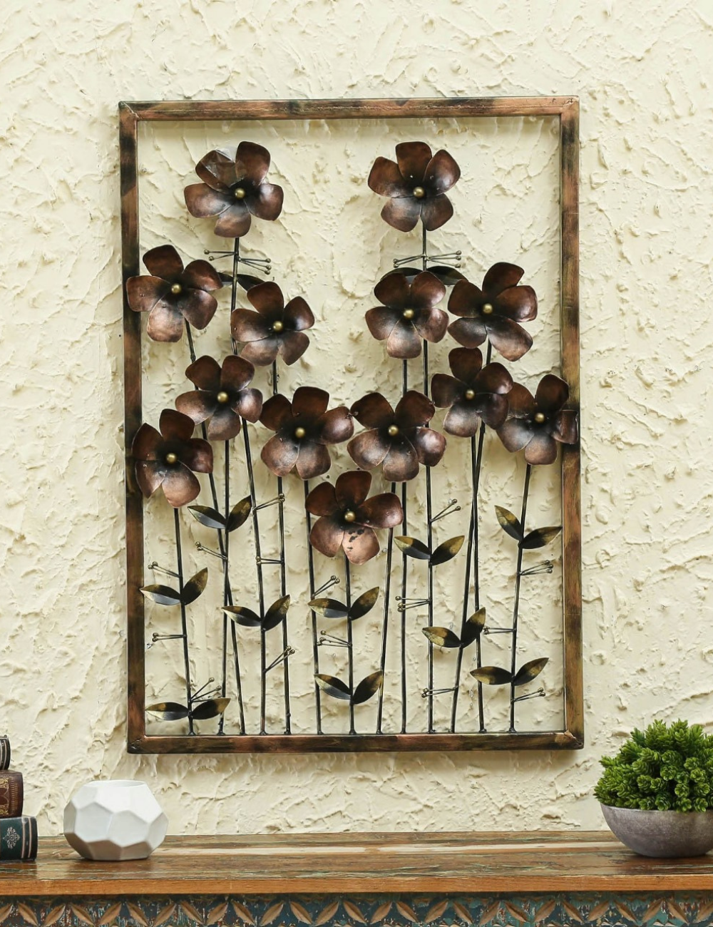 Copper Meadow Medium Rectangular Metal Panel Wall Decor 37*27 inches