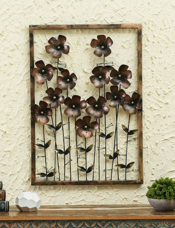 Copper Meadow Medium Rectangular Metal Panel Wall Decor 37*27 inches