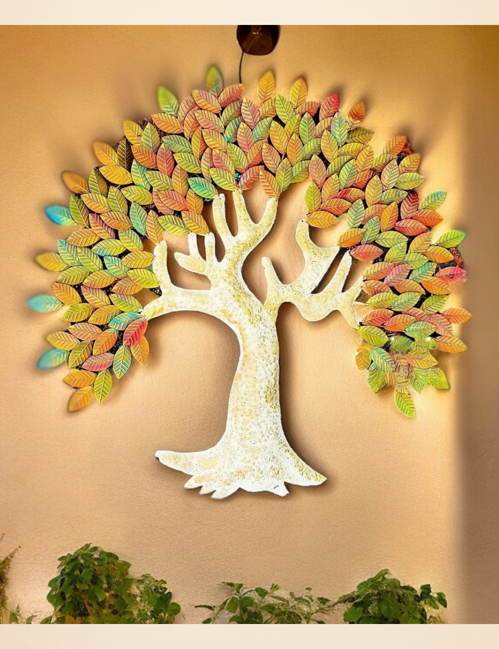 Multicolour Leaves Tree Metal Wall Decor 36*36 inches