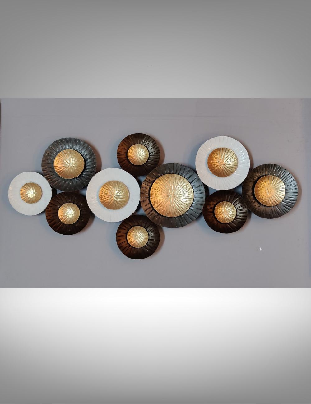 Multicolour Circles Metal Wall Decor 58*24 inches