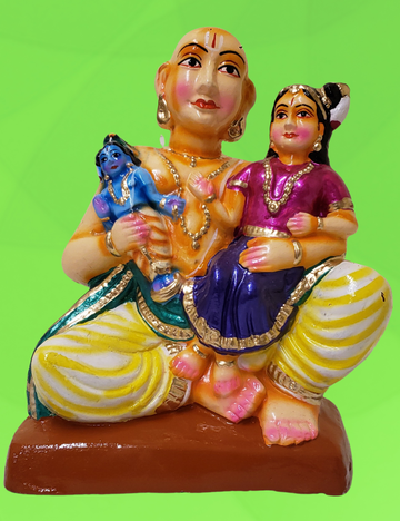 Periyazhwar Andal Clay Single Golu Bommai 12"