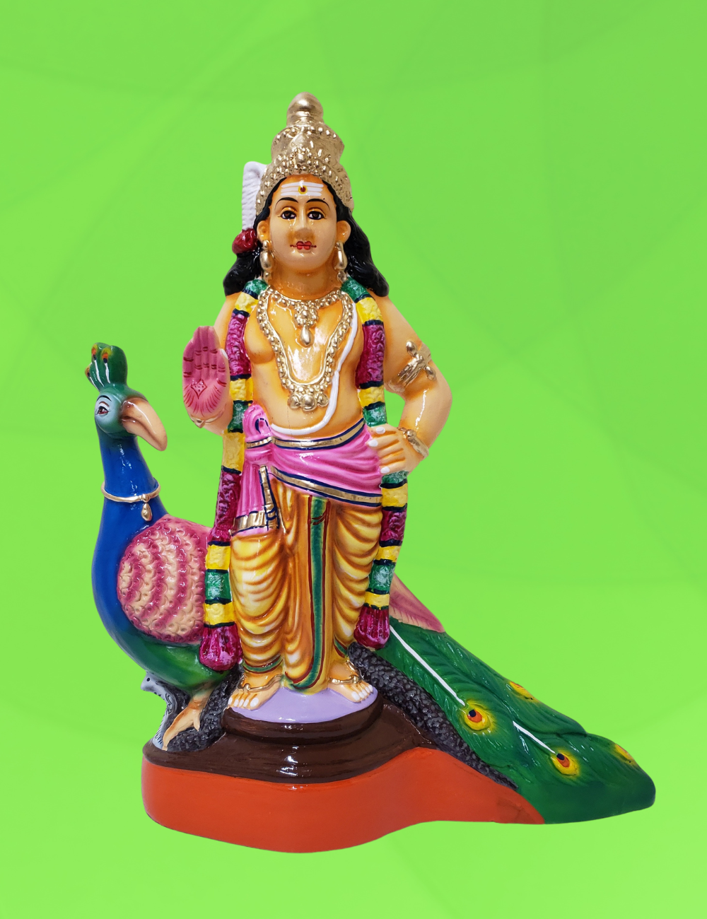 Murugar Paper mache Single Golu Bommai 15"