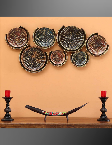 Vintage Colour Circles Metal Wall Decor 48*24 inches