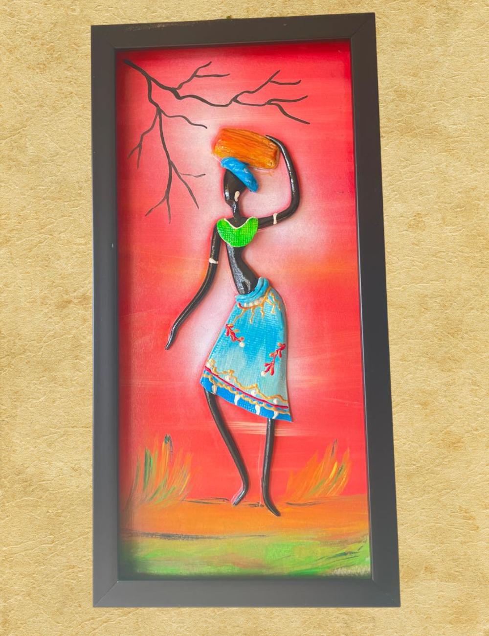 Tribal woman 3D Wall Mural Painting