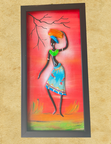 Tribal woman 3D Wall Mural Painting