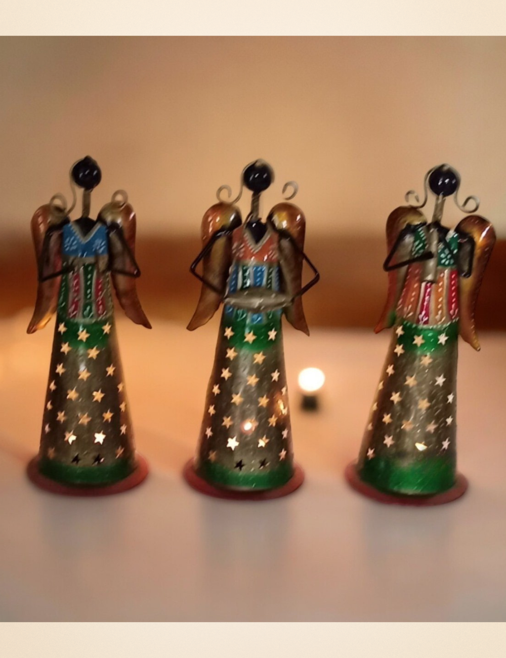 Musician Angels Set of 3 Metal Show Piece 5*6*14 inches