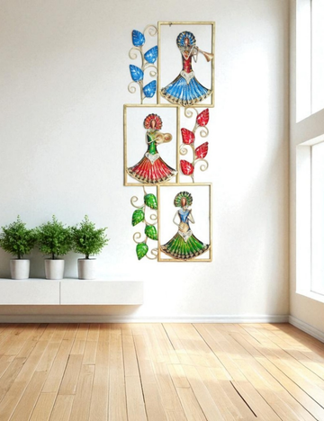 Vertical Musical Woman Panel Metal Wall Decor 48*12 inches