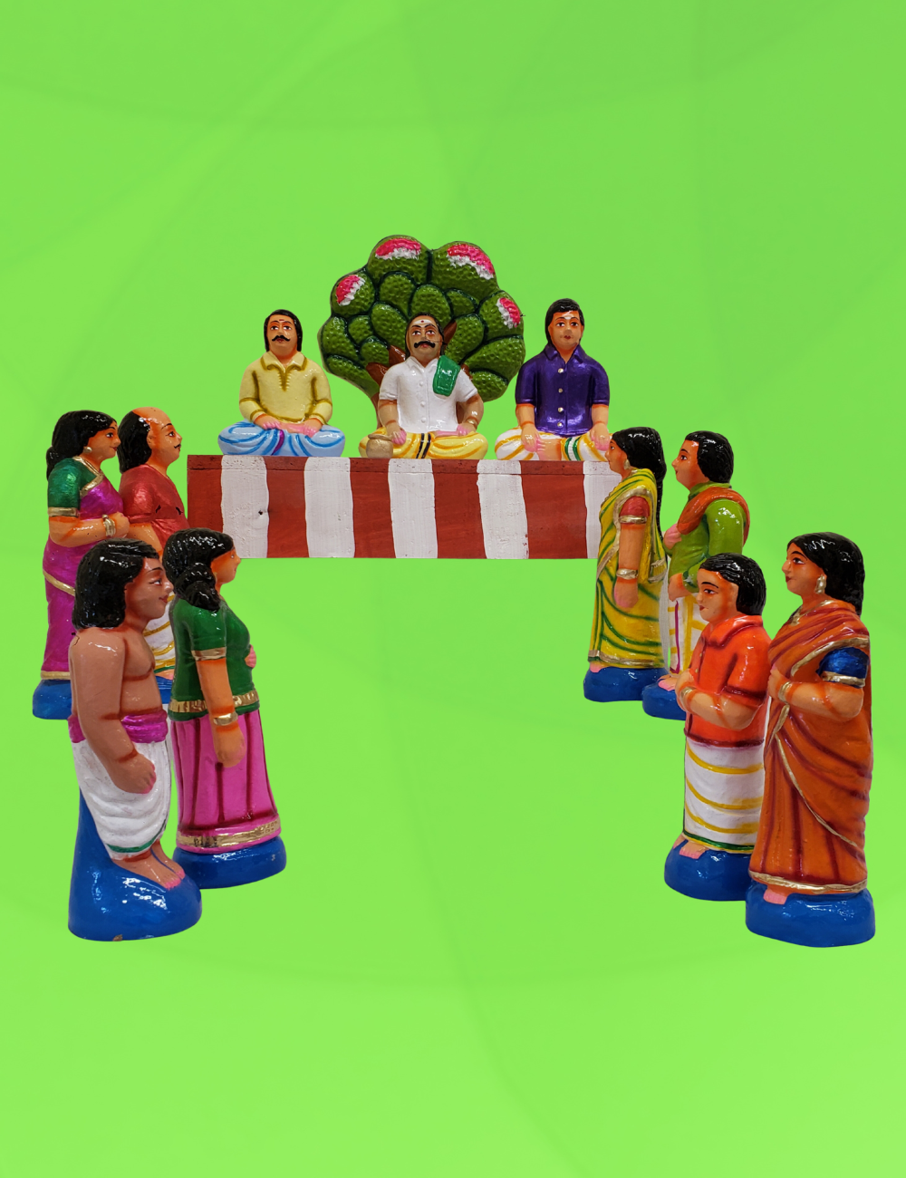Panchayat Clay Golu Set Bommai 7"