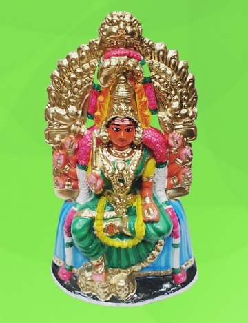 Samayapuram Mariamman Clay Single Golu Bommai 10"