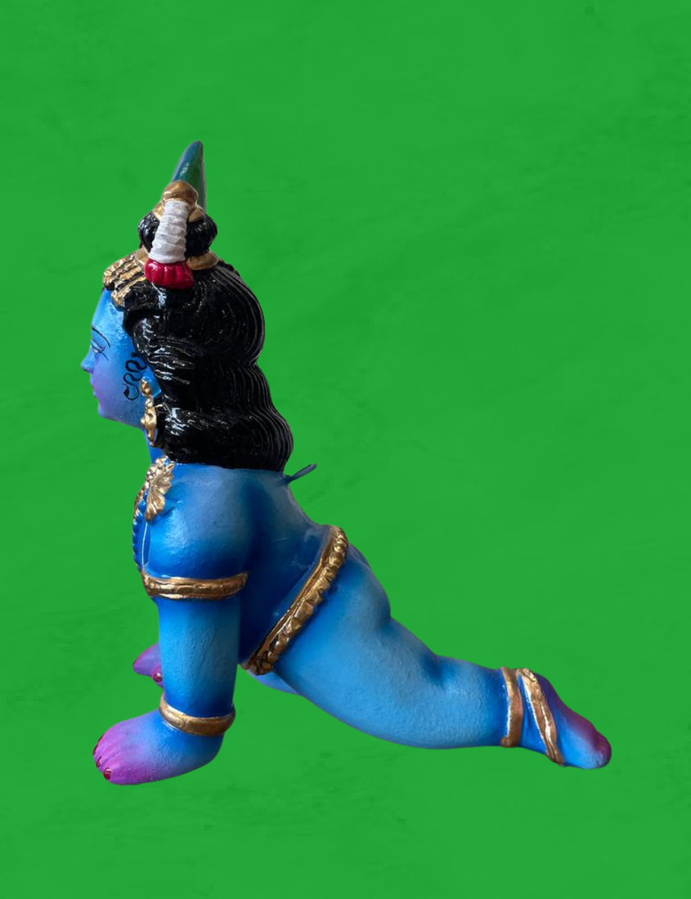 Crawling Krishna Small Clay Single Golu Bommai 5"