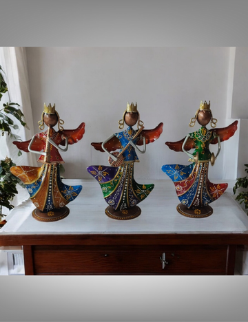 Musician Angels Set of 3 Metal Show pieces