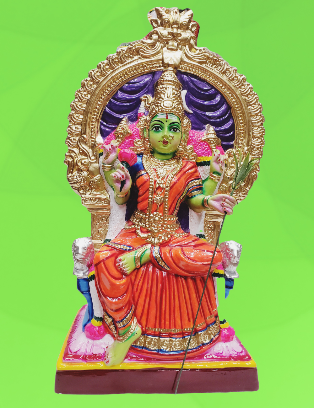 Sri Rajarajeshwari Paper mache Single Golu Bommai 16"