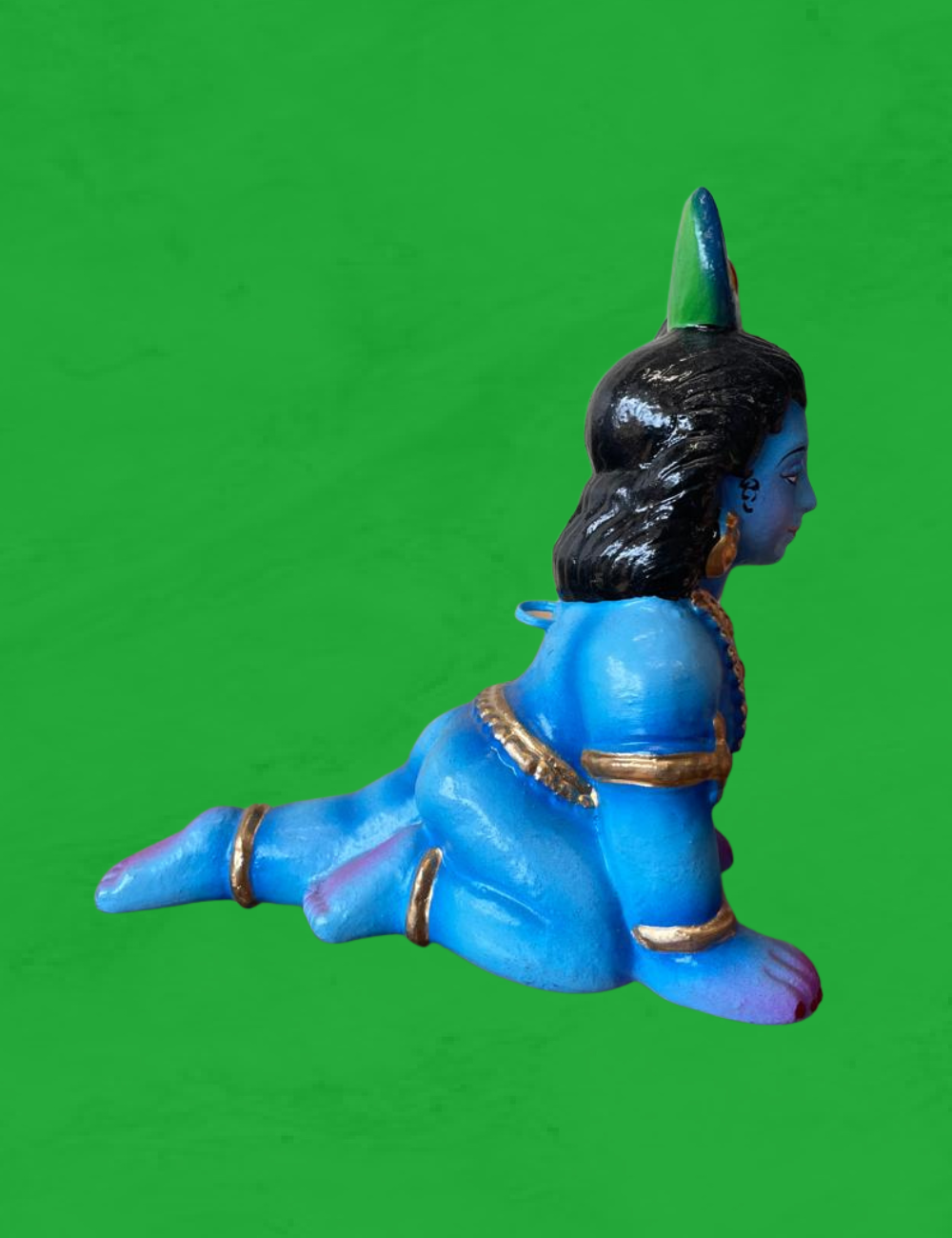 Crawling Krishna Medium Clay Single Golu Bommai 6"
