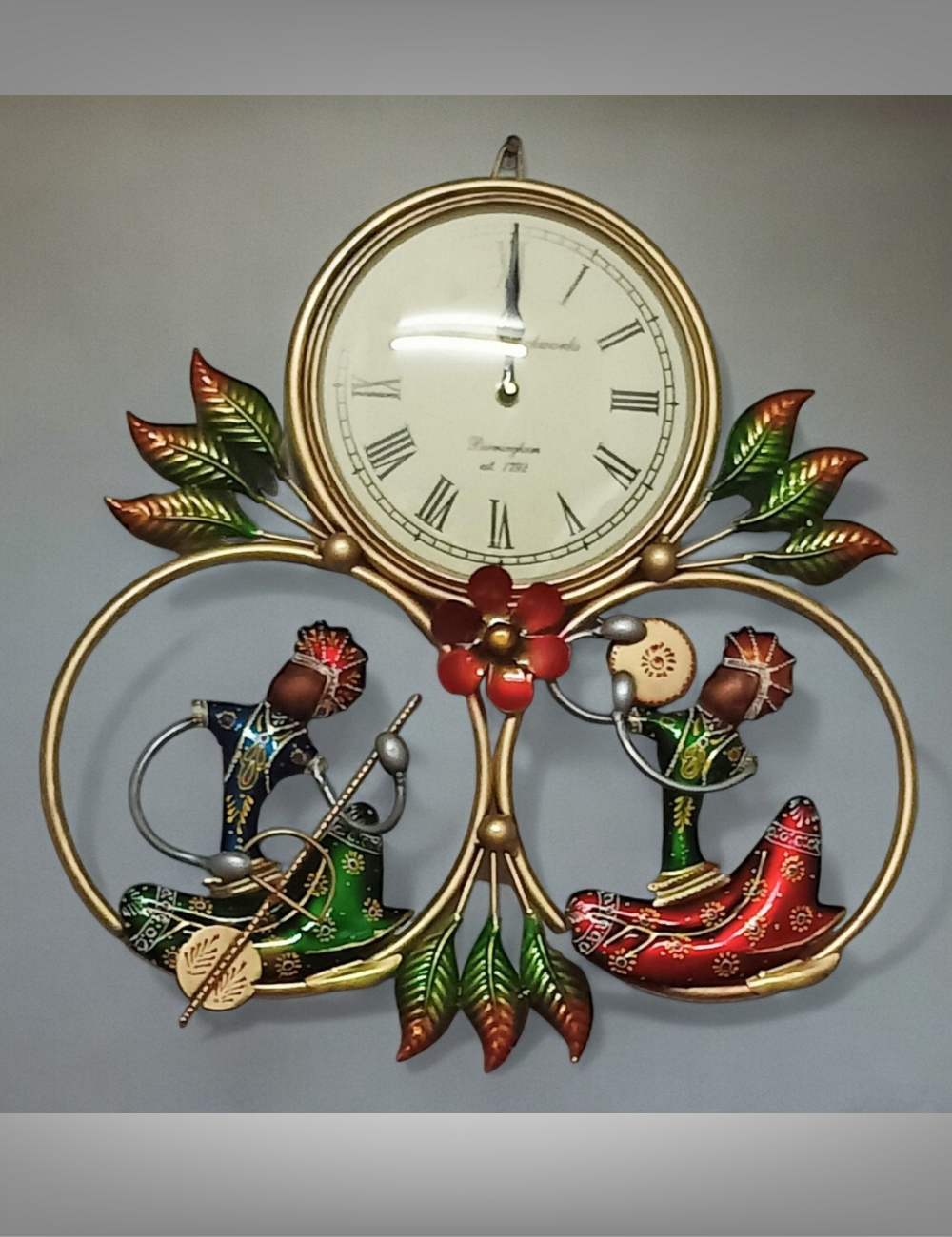 Musician Clock Metal Wall Decor