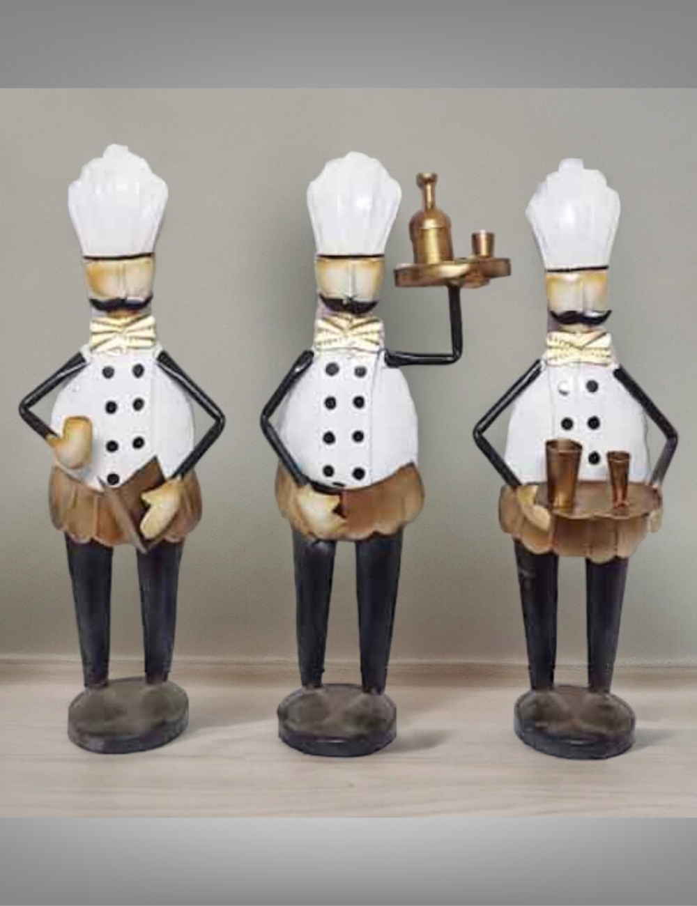 Waiter Set of 3 Metal Show Piece 8*21 inches
