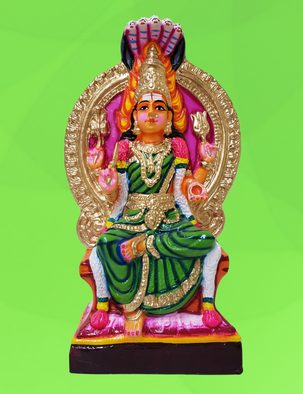 Mariamman Paper Mache Single Golu Bommai 15"