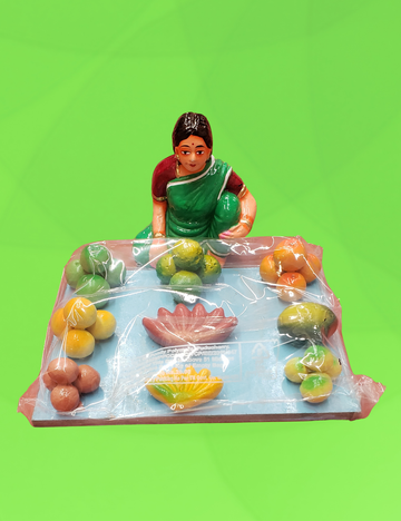 Pazha  Kadai Clay Golu Set Bommai 4"