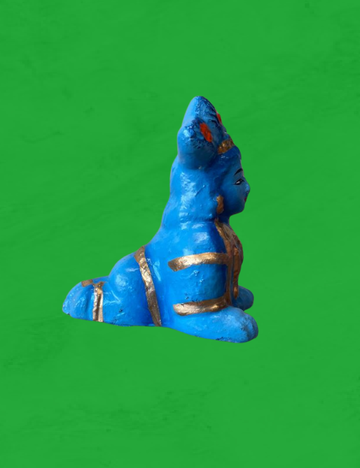 Crawling Krishna Mini Clay Single Golu Bommai 3"