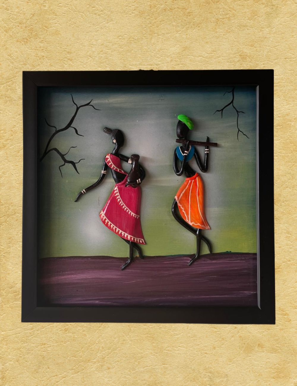 Couple's Symphony 3D Wall Mural Painting