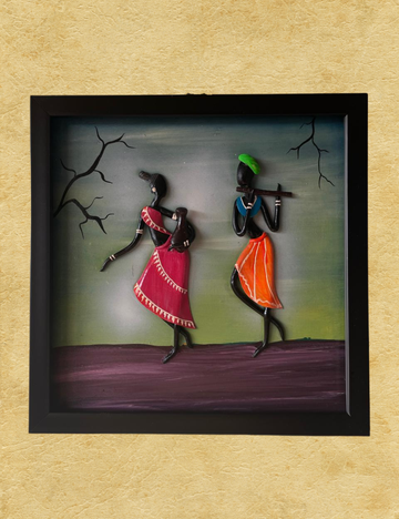 Couple's Symphony 3D Wall Mural Painting