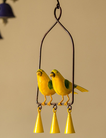 Yellow Birds Metal Wind Chime