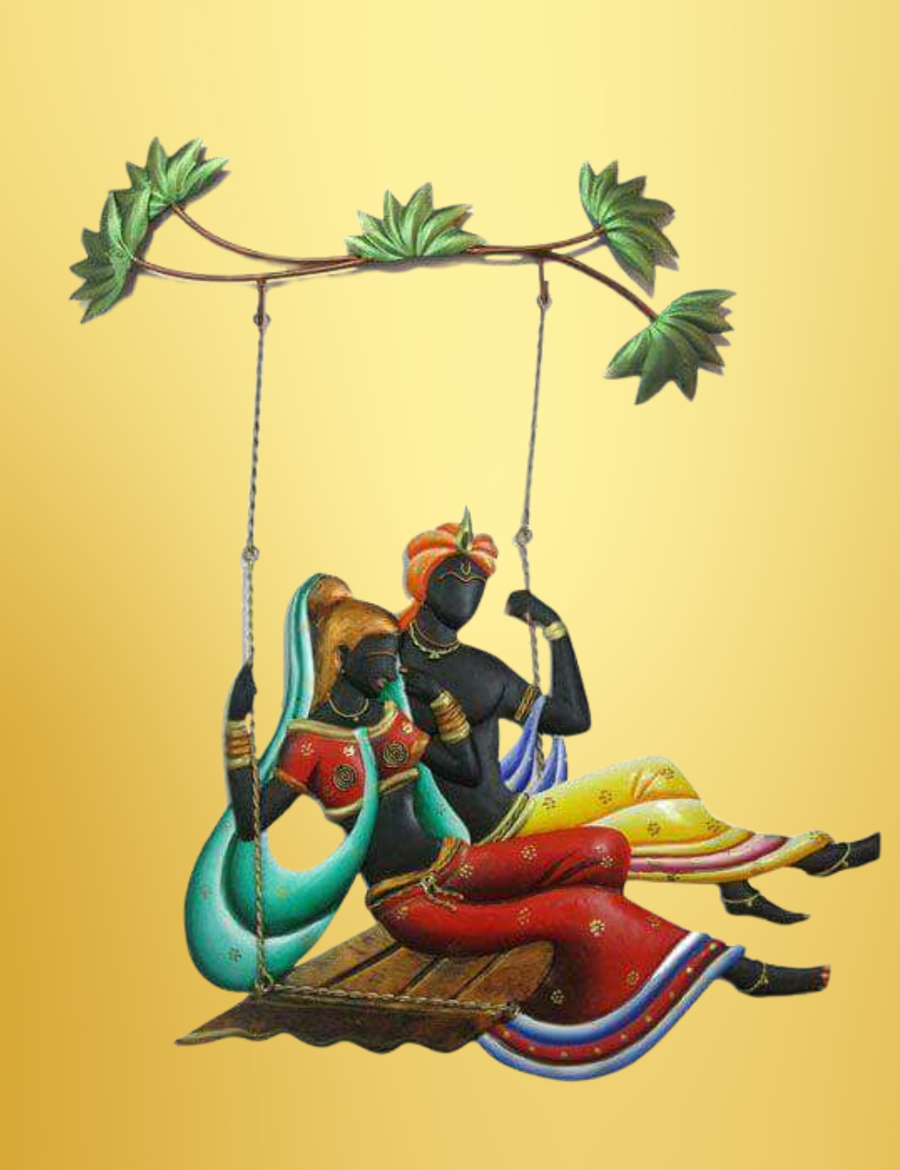 Radha Krishna Iron Wall Decor 25*18 Inches