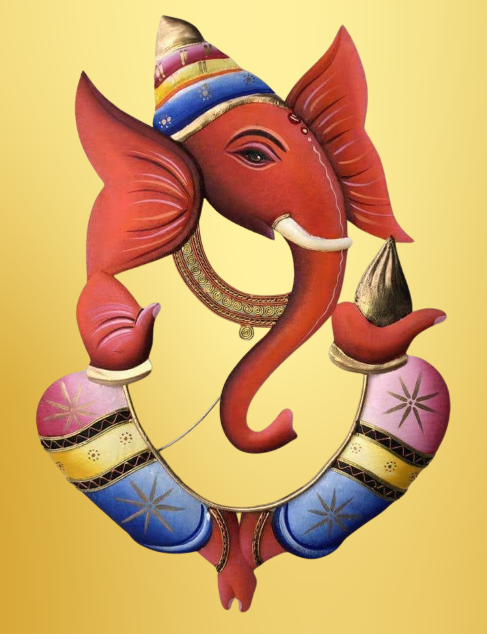 3D Ganesha Iron Wall Decor 18*24 Inches