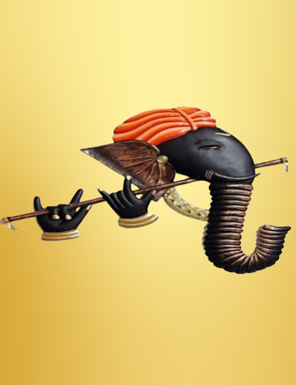 Basuri Ganesha Iron Wall Decor 20*13 Inches