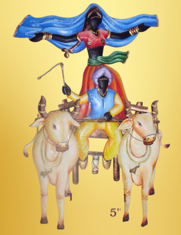 Bullock Cart Iron Wall Decor 18*20 Inches