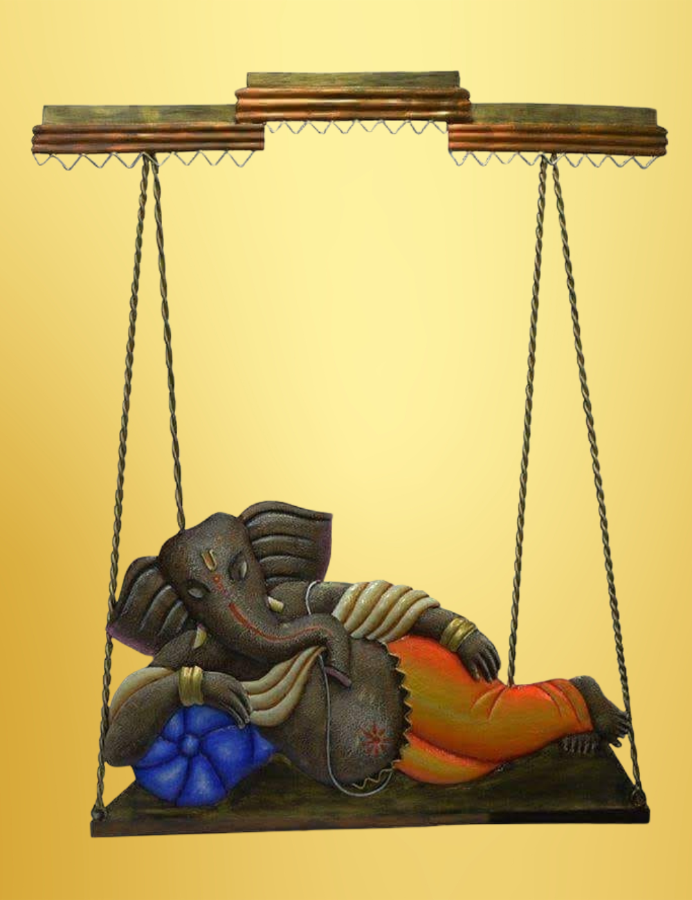 Jhula Ganesha Iron Wall Decor 16*22 Inches