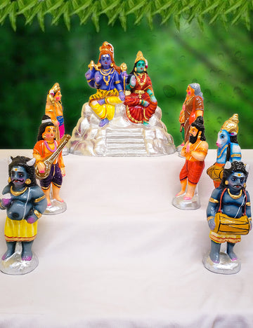 Kailaayam Clay Golu Bommai  Set 12"