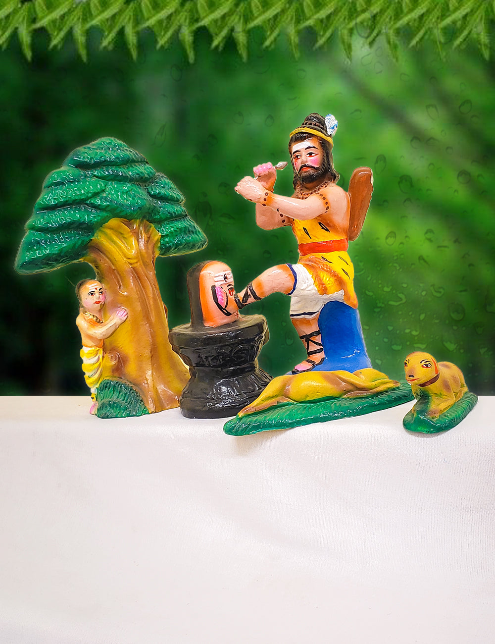 Kannapa Nayanar Clay Golu Bommai Set 11"