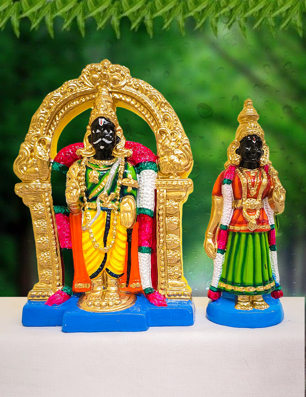 Parthasarathy Perumal Clay Golu Bommai Set 11"