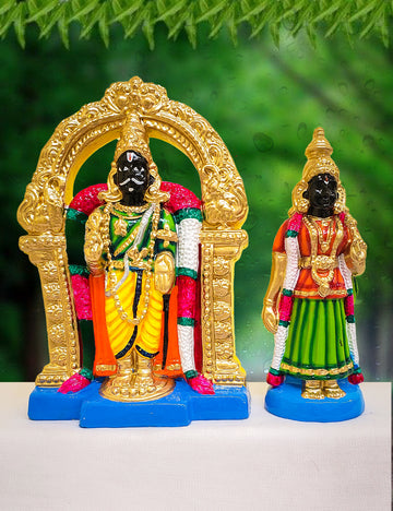 Parthasarathy Perumal Clay Golu Bommai Set 11"