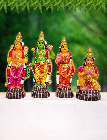 Ramar Set Clay Golu Bommai 11"