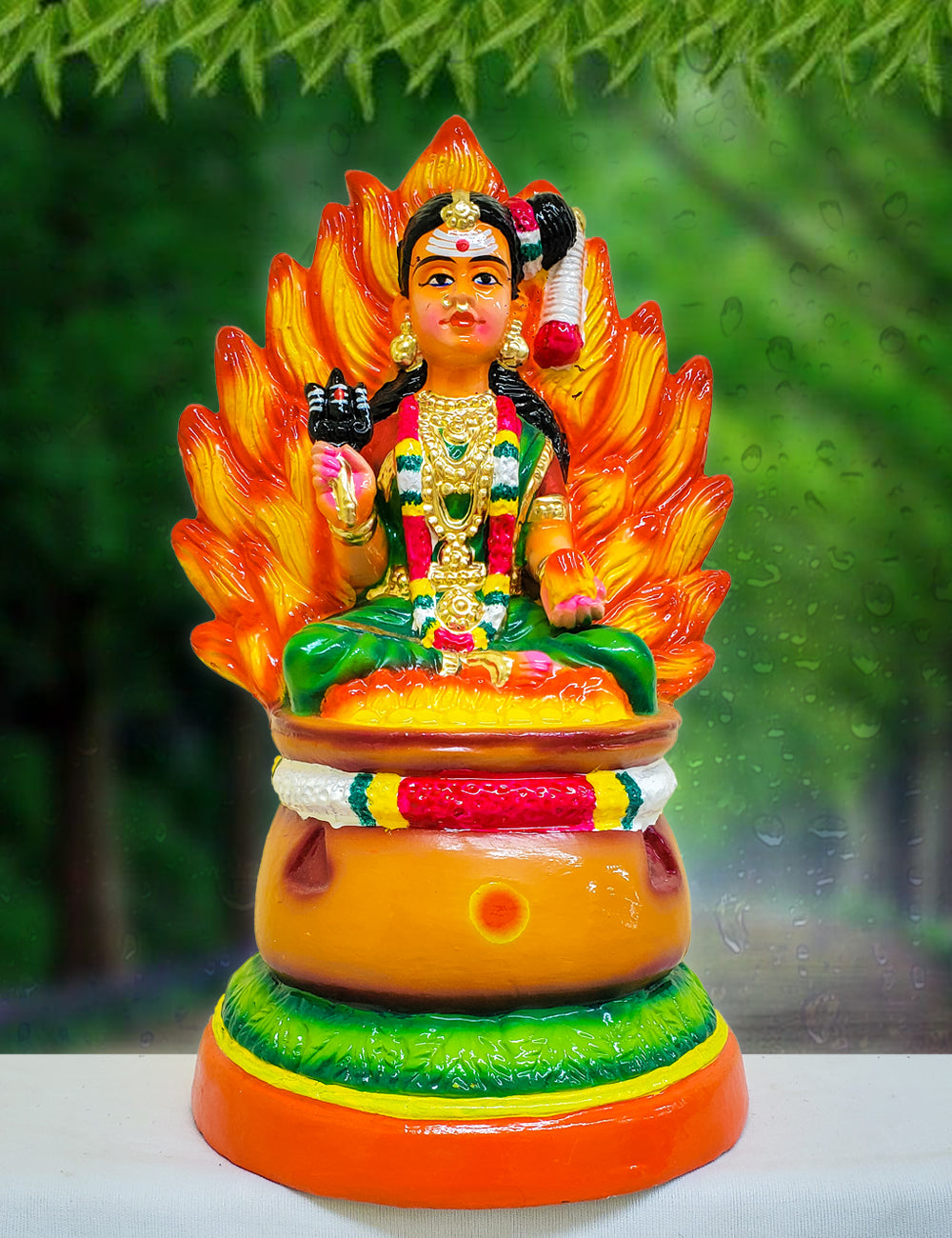 Theechatti Amman Clay Single Golu Bommai 14"